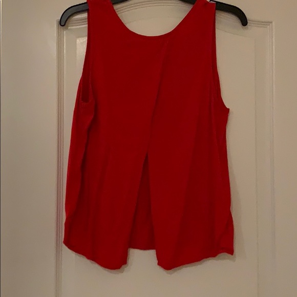 Red Split Back Tank - Picture 2 of 2
